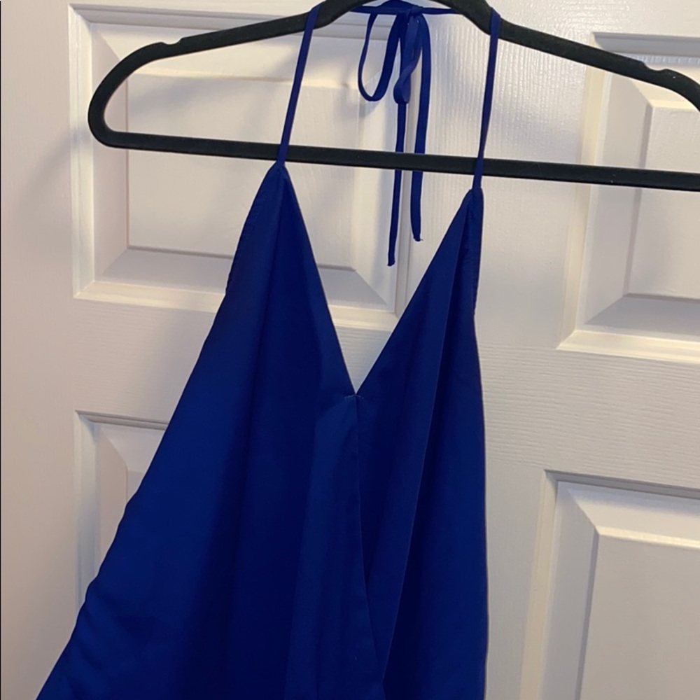 Royal blue halter top